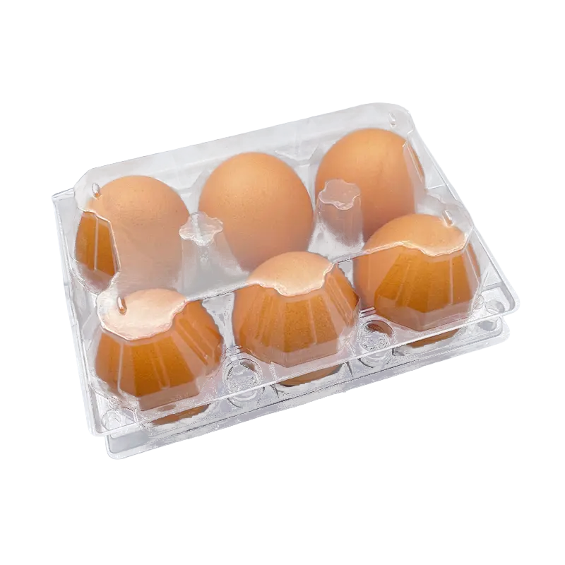 Clear PET egg carton packaging