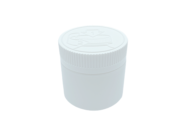 3oz PET child-resistant jar in matte white