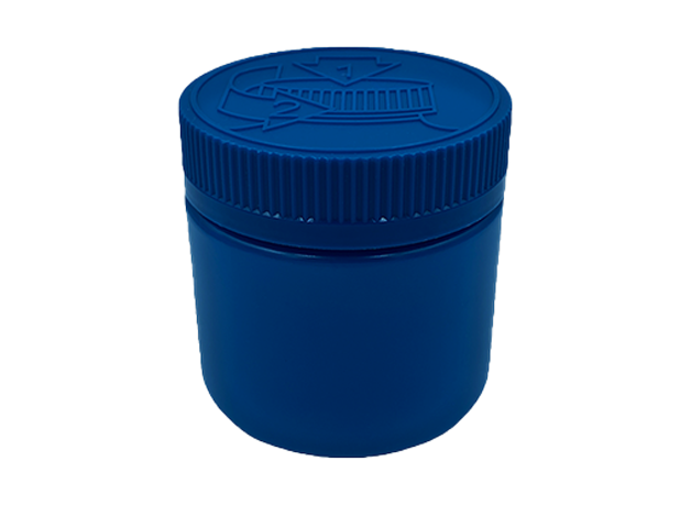 6oz PET child-resistant jar in Pantone 308C