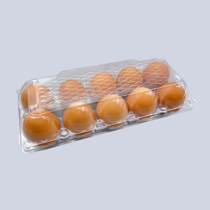 10-egg clear plastic clamshell carton