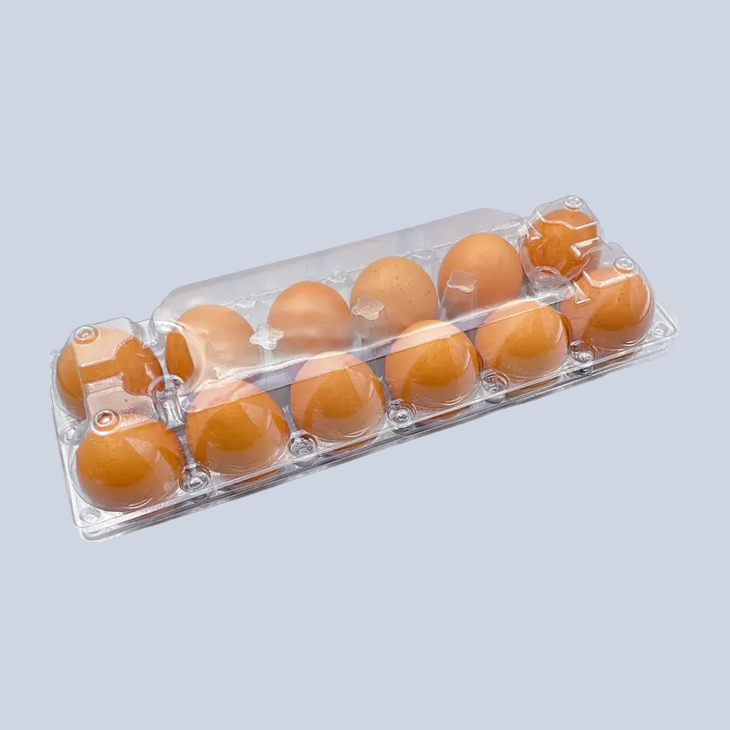 12-egg clear plastic clamshell carton (2x6)