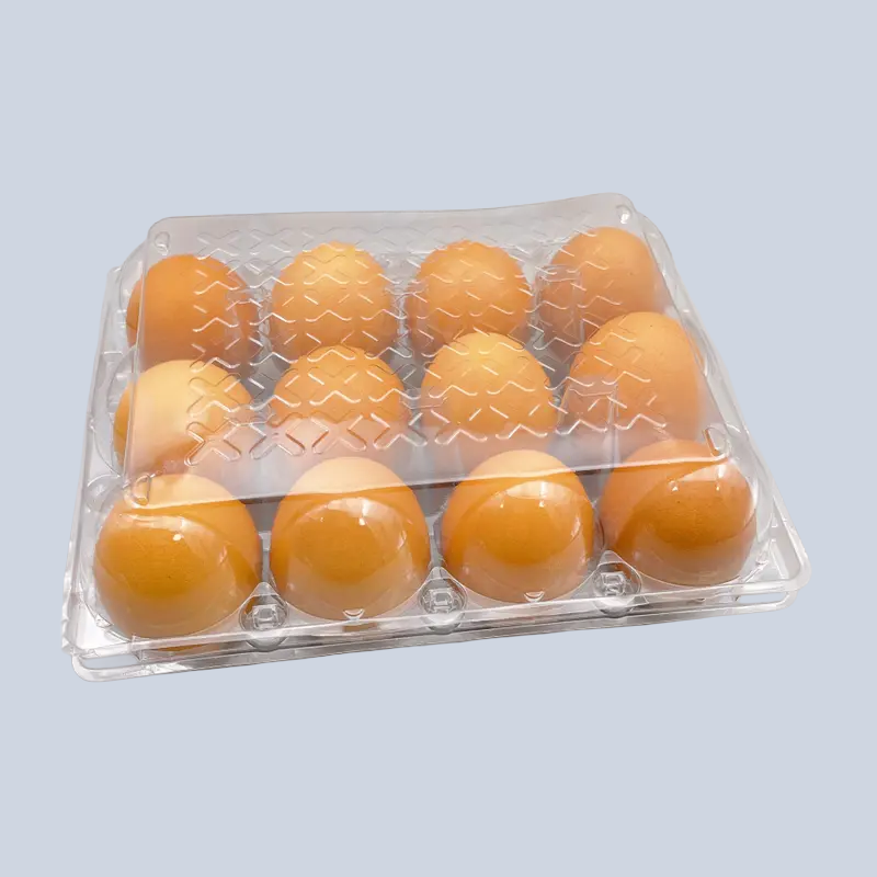 12-egg clear plastic clamshell carton (3x4)