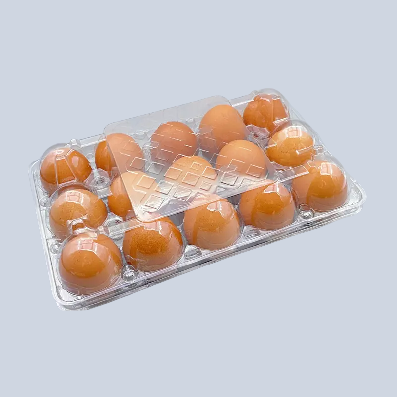 15-egg clear plastic clamshell carton