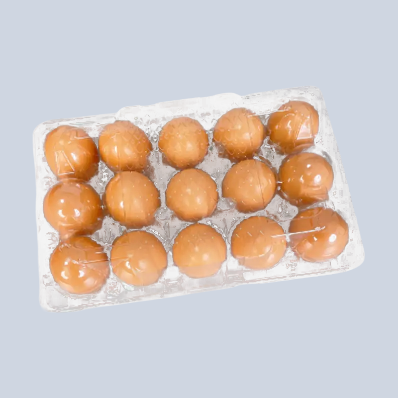 15-egg clear plastic lid and base carton